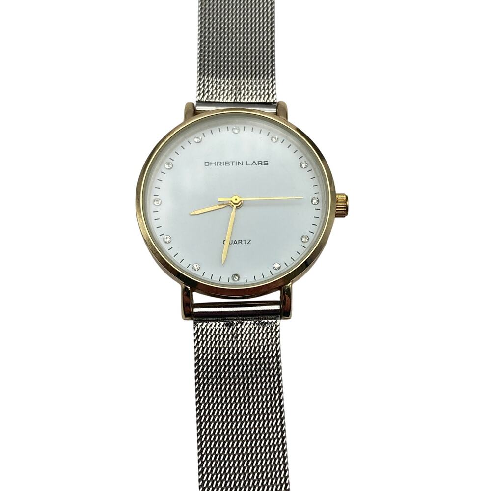 Christin Lars Unisex Minimalist Watch 32mm - New Battery - Mesh Adjustable Band
